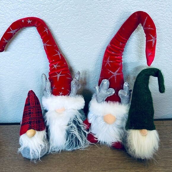 Christmas Holiday Gnome Plush Decor Lot - Picture 1 of 5